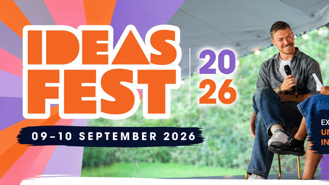 IdeasFest 2026 event banner, 9-10 September, Champneys, Tring, Hertfordshire, University of Hertfordshire Business Incubator.