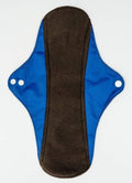 Mighty Heavy Night Popper Pad - MightyEve Blue reusable period popper pad heavy flow overnight with bamboo charcoal fabric