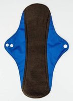 Mighty Heavy Night Popper Pad - MightyEve Blue reusable period popper pad heavy flow overnight with bamboo charcoal fabric