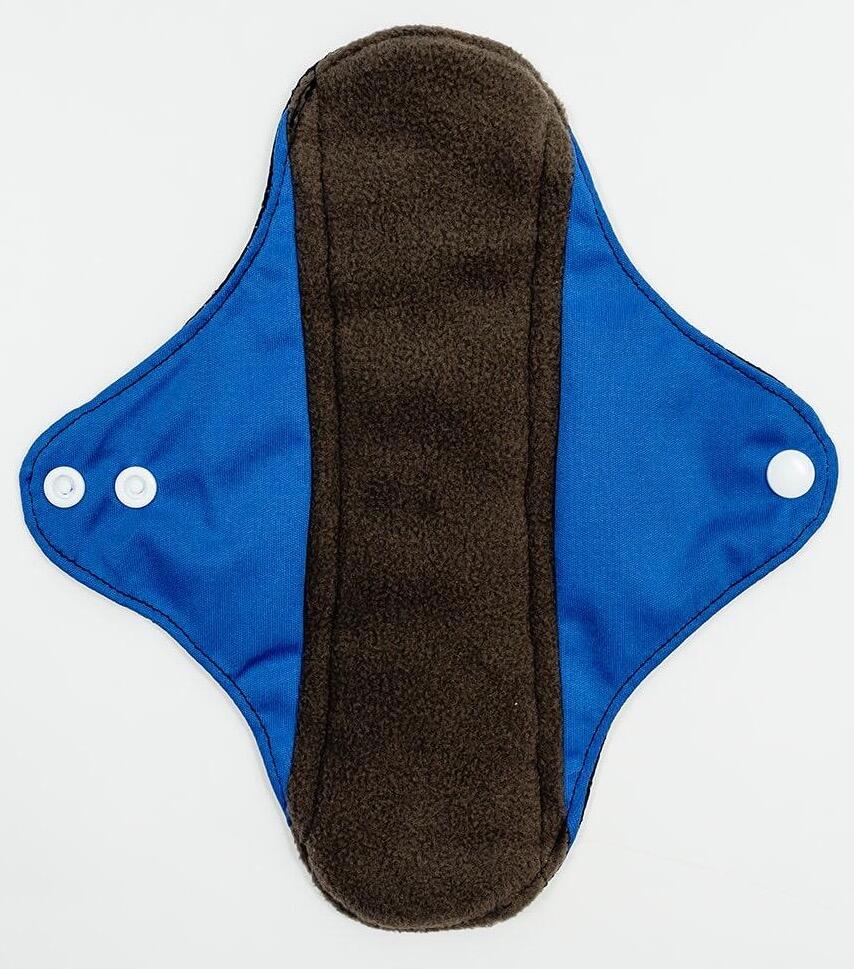 Mighty Medium Popper Pad - MightyEve Blue bamboo period popper pad medium r on a white background