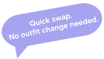 MIghty eve pocket pats and pads quick swap. No outfit change needed