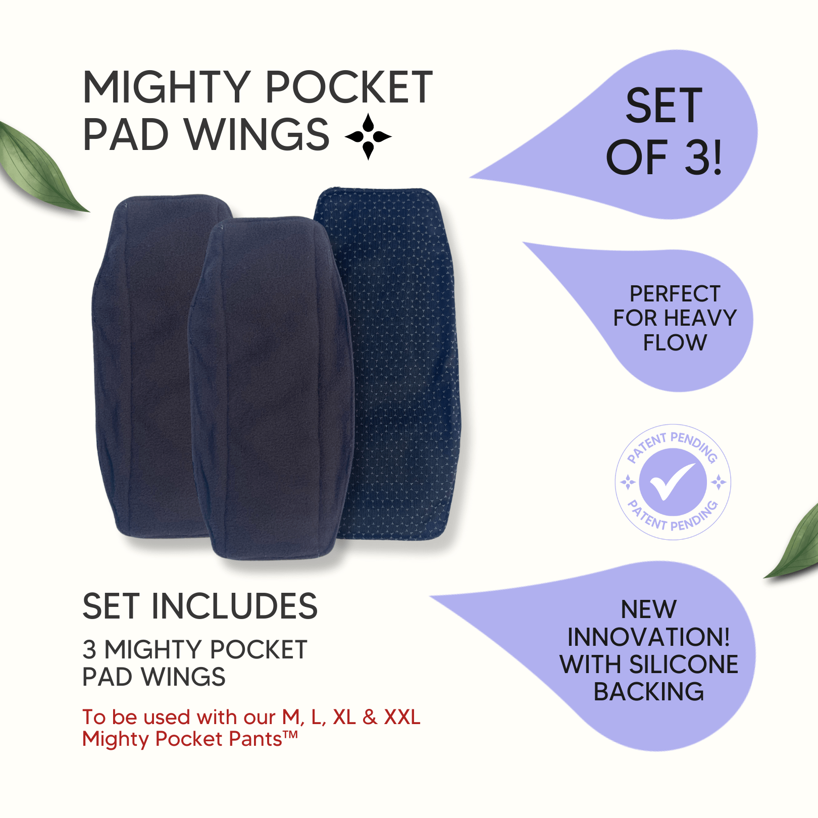 Mighty Pocket Pad Set of 3 - Wings - MightyEve  Mighty Pocket Pad Set of 3 - Wings