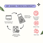 Mighty Heavy Night Popper Pad - MightyEve Instructions for using a reusable period product with icons and text on a white background