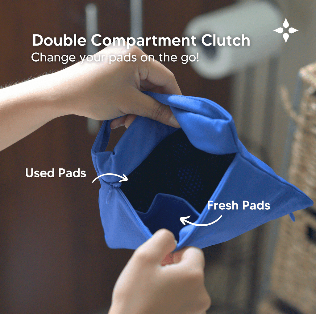 Mighty Wash Clutch Bag - MightyEve MightyEve wash clutch bag compartments