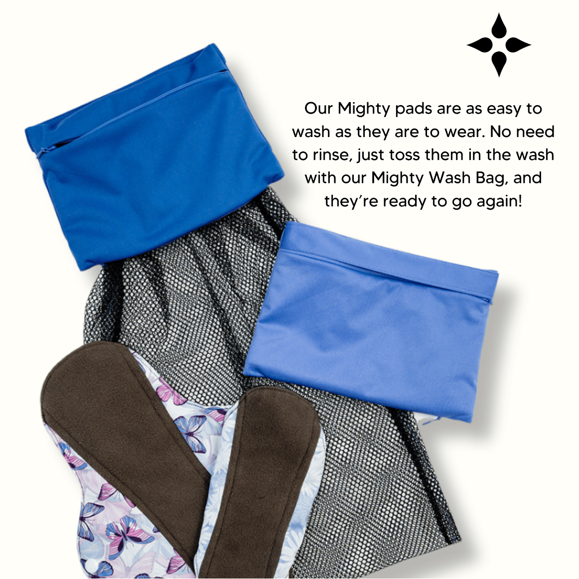 Mighty Wash Clutch Bag - MightyEve washing pads is wasy with the mighty eve wash bag