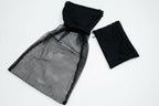 Mighty Pocket Period Pants and Pads with Wash Clutch Bag - MightyEve PPPXXS04 Black mesh wash clutch bag on a white background